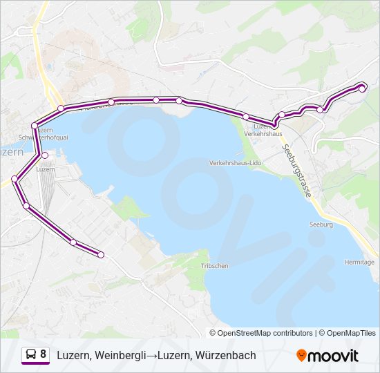 8 Bus Line Map