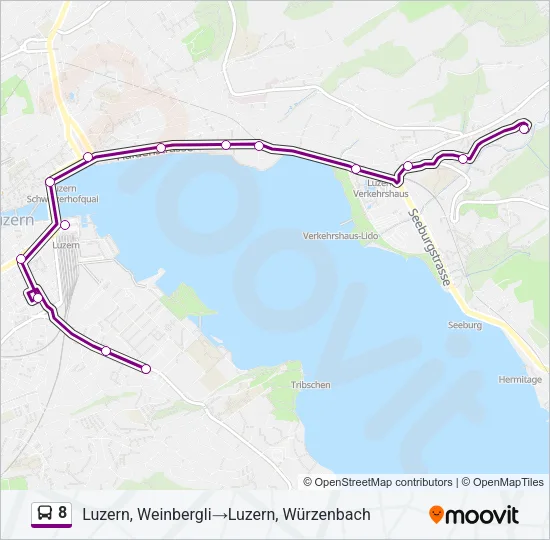 8 Bus Line Map