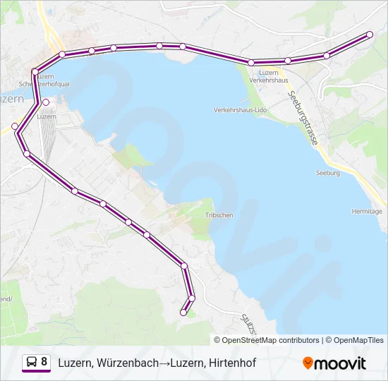8 Bus Line Map