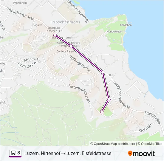 8 Bus Line Map