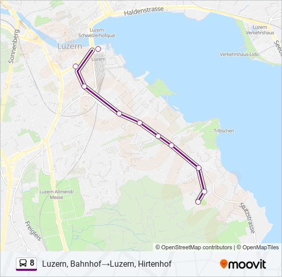 8 Bus Line Map