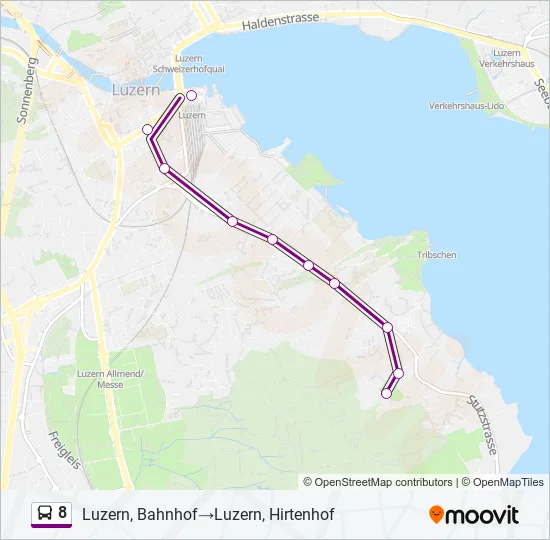 8 Bus Line Map