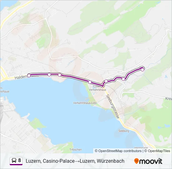 8 Bus Line Map