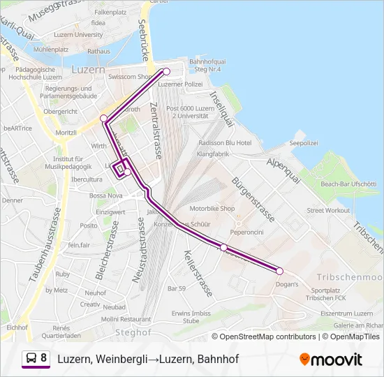 8 Bus Line Map