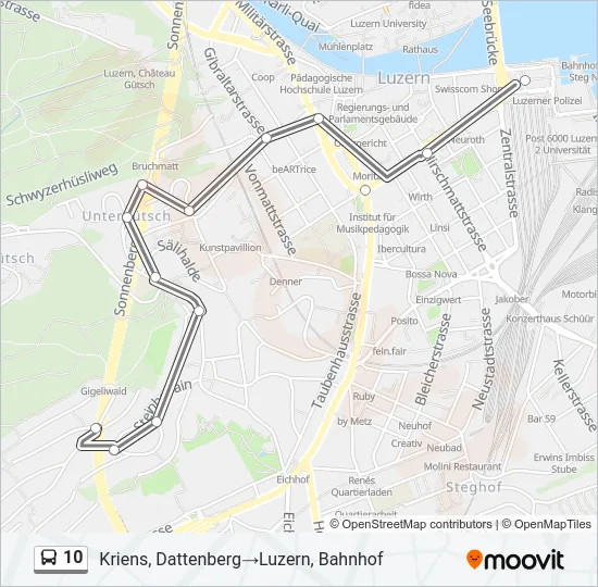 10 Bus Line Map