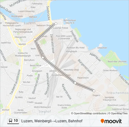 10 Bus Line Map