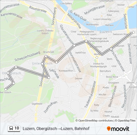 10 Bus Line Map