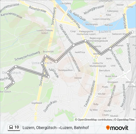10 Bus Line Map