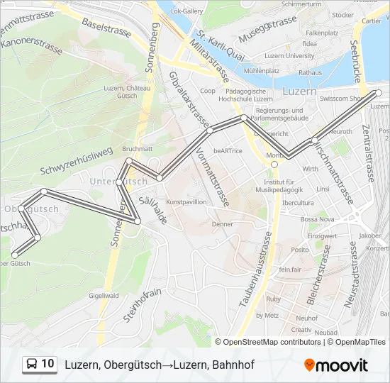10 Bus Line Map