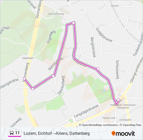 11 Bus Line Map