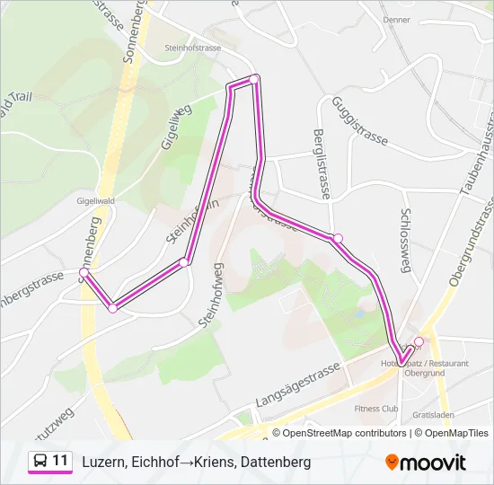 11 Bus Line Map