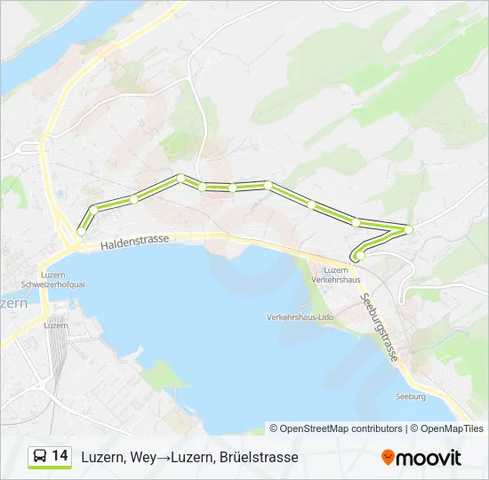 14 Bus Line Map