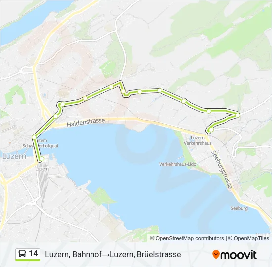 14 Bus Line Map