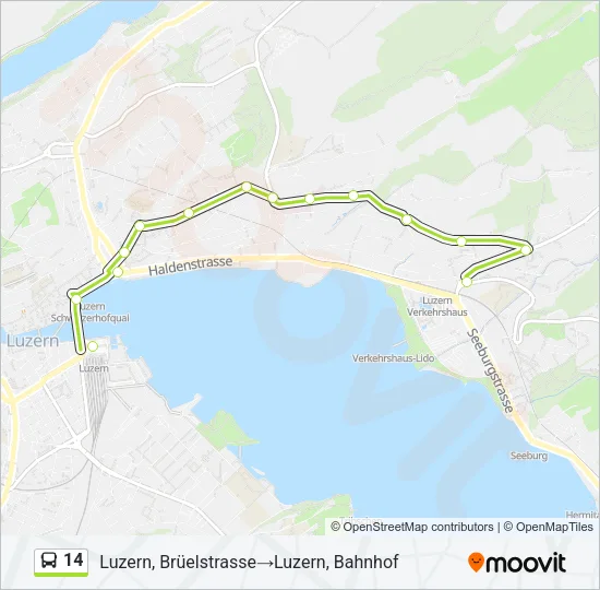 14 Bus Line Map