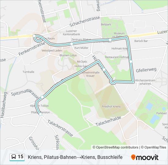 15 Bus Line Map