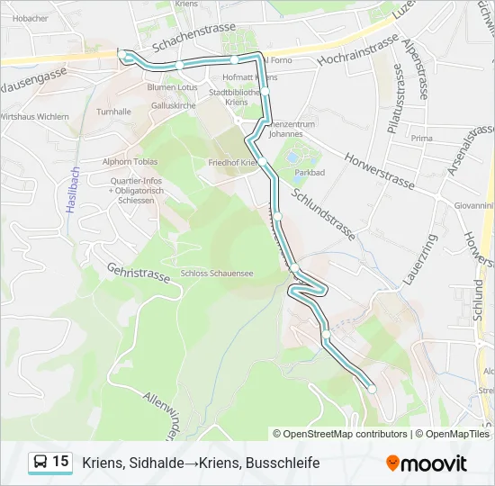 15 Bus Line Map