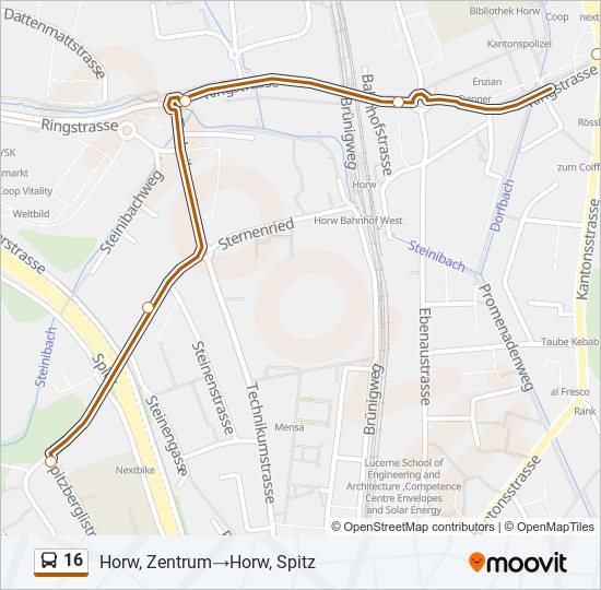 16 Bus Line Map
