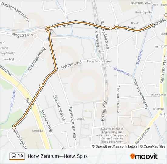 16 Bus Line Map
