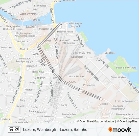20 Bus Line Map