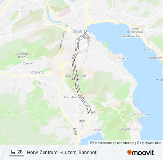20 Bus Line Map