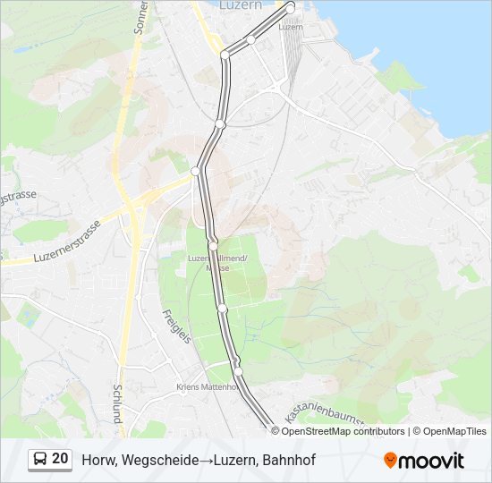 20 Bus Line Map