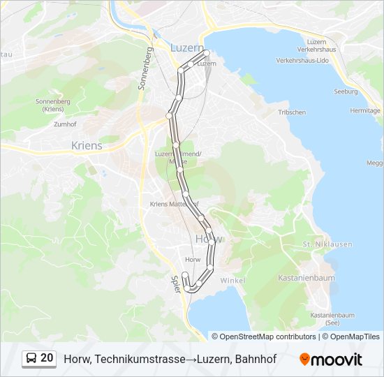 20 Bus Line Map