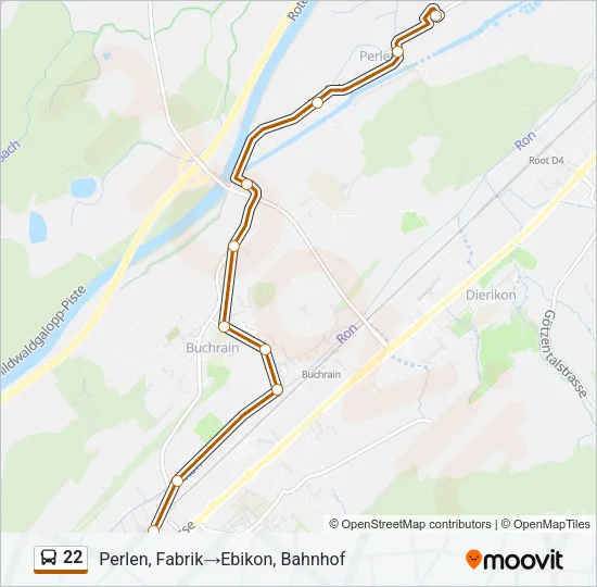 22 Bus Line Map