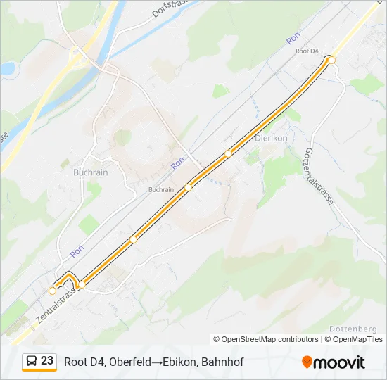 23 Bus Line Map