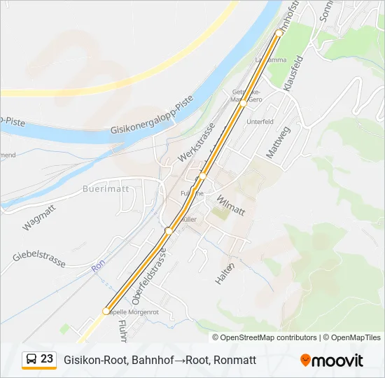 23 Bus Line Map