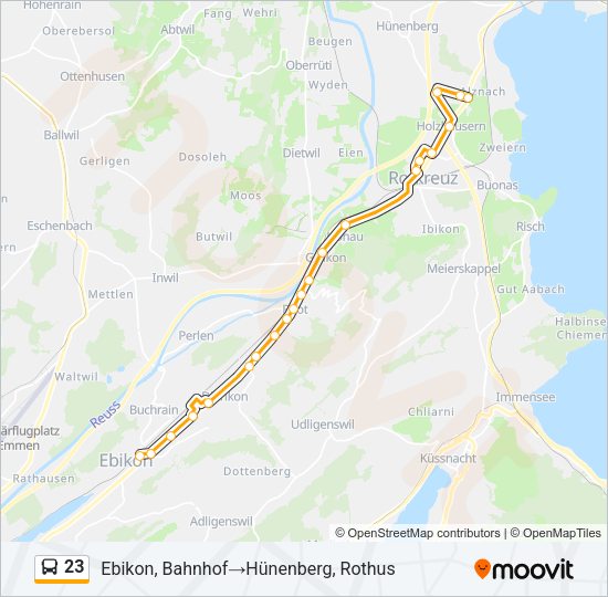 23 Bus Line Map