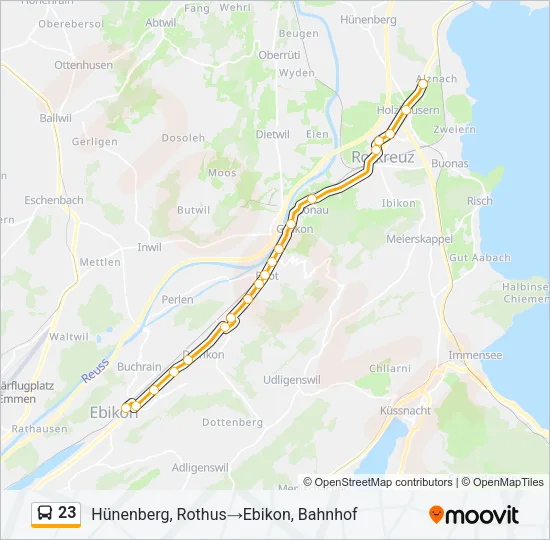 23 Bus Line Map