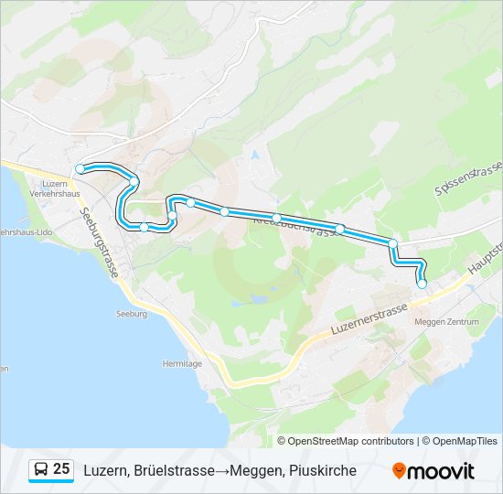 25 Bus Line Map