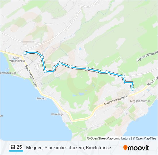 25 Bus Line Map