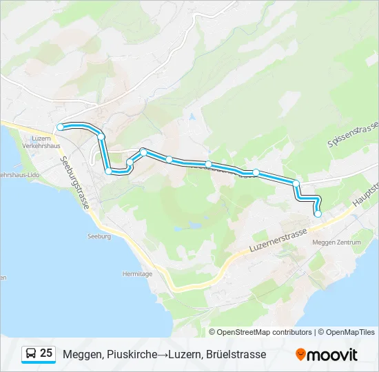 25 Bus Line Map