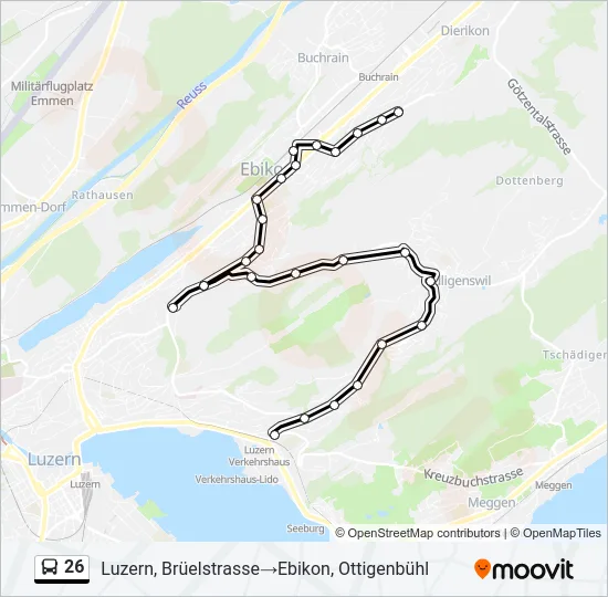 26 Bus Line Map