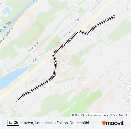26 Bus Line Map