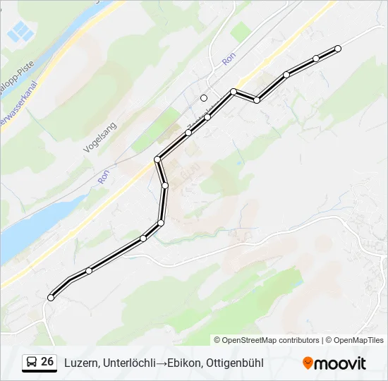 26 Bus Line Map