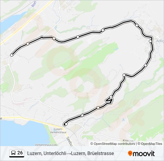 26 Bus Line Map