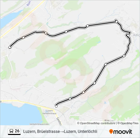 26 Bus Line Map