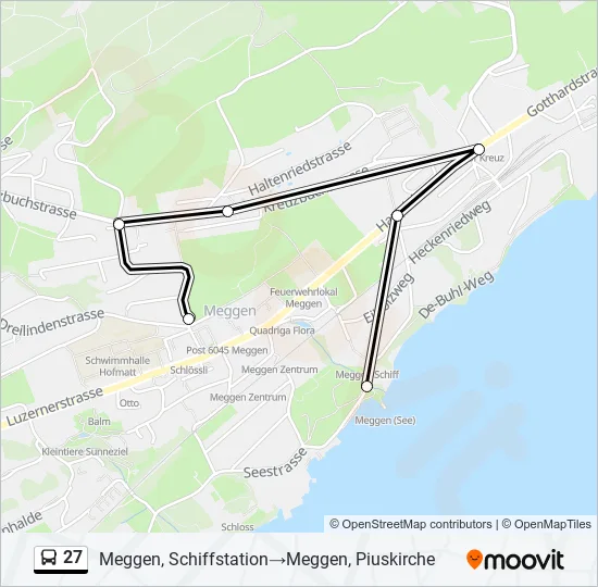 27 Bus Line Map