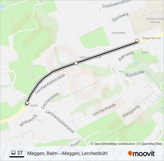 27 Bus Line Map