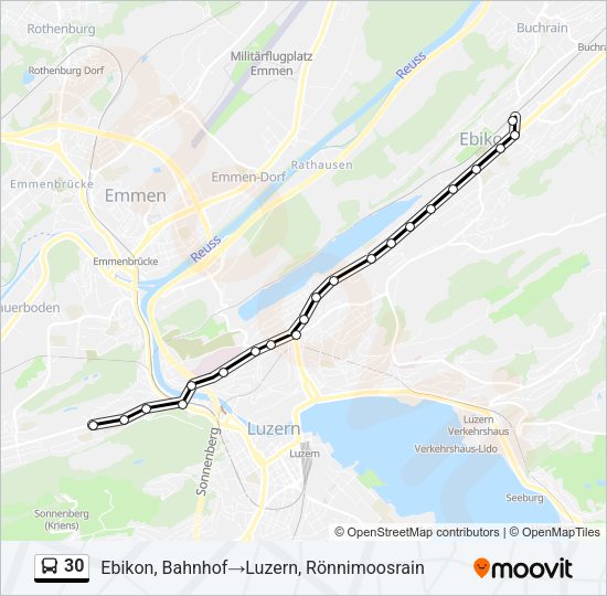 30 Bus Line Map