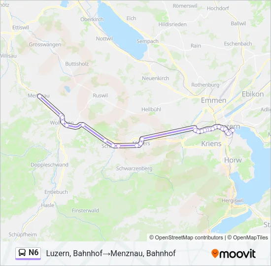 N6 Bus Line Map