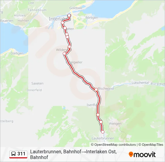 311 Bus Line Map