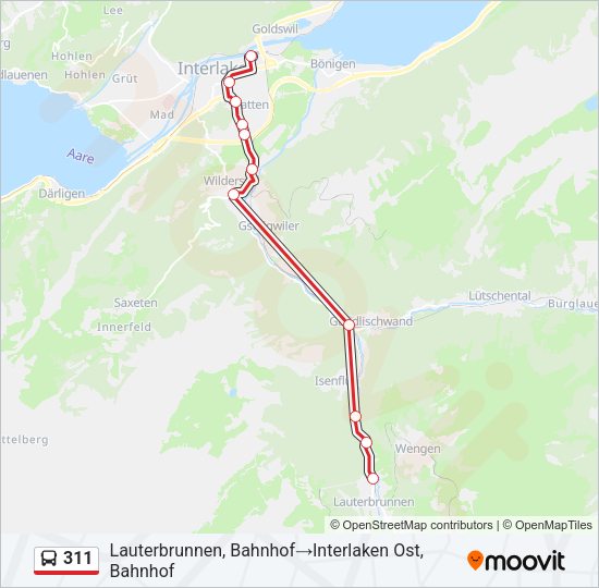 311 Bus Line Map