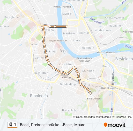 1 Light Rail Line Map