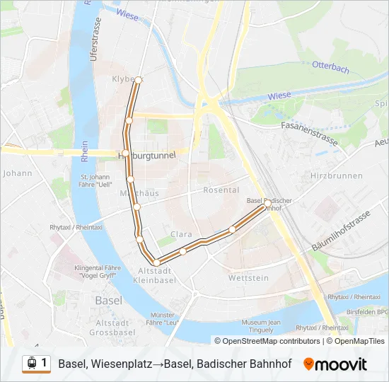 1 Light Rail Line Map
