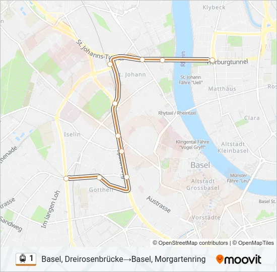 1 Light Rail Line Map