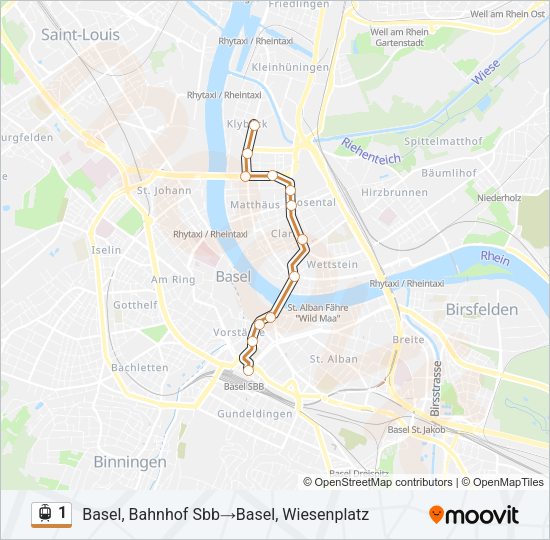 1 Light Rail Line Map