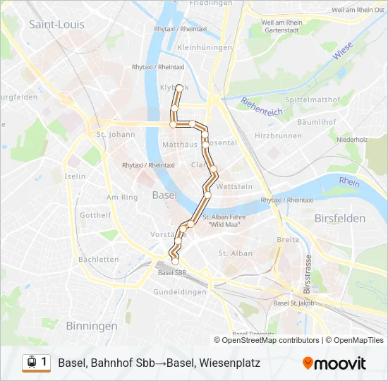 1 Light Rail Line Map